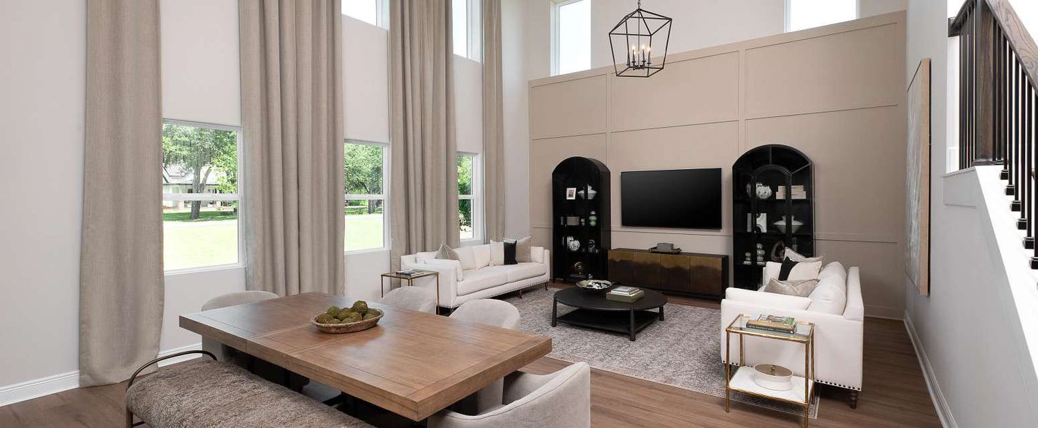 Representative furnished interior of a home built from the Griffin by Ashton Woods in Lake Cawood Cove, Windermere (Image 3).