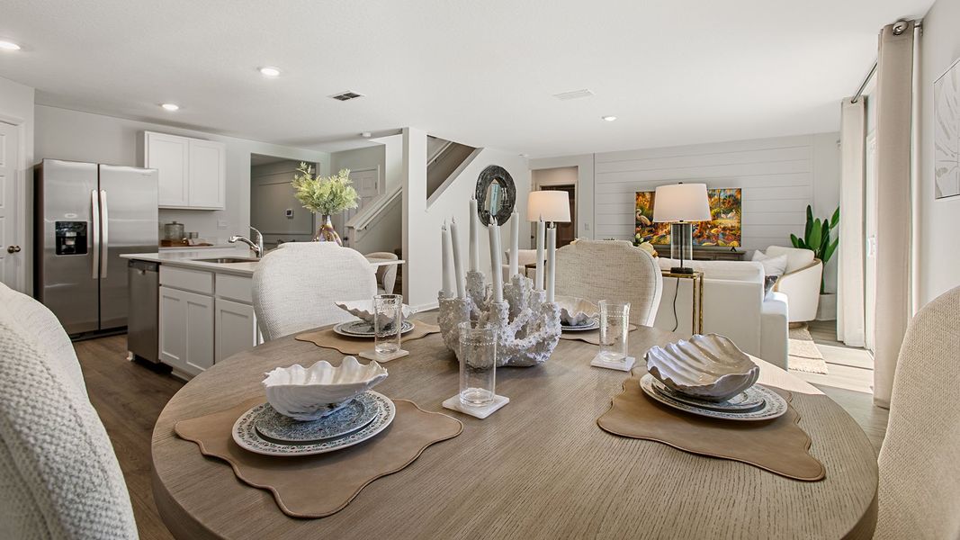 Representative furnished interior of a home built from the HAYDEN II by D.R. Horton in Copes Landing, Jacksonville (Image 12).