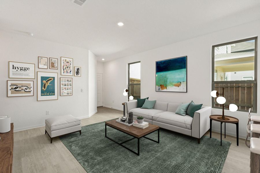 Furnished interior view inside a new home in Mavera, Conroe (Image 7).