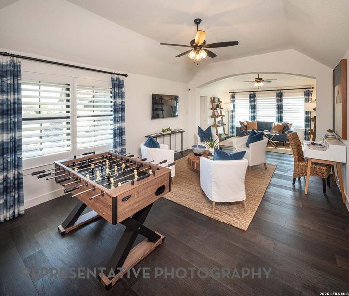 Furnished interior view inside a new home in Mayfair, New Braunfels (Image 28). Furnished interior view inside a new home in Mayfair, New Braunfels (Image 28).