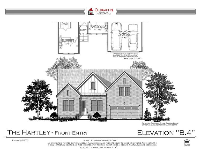 Representative rendering of the exterior for the Hartley by Celebration Homes (Image 15).