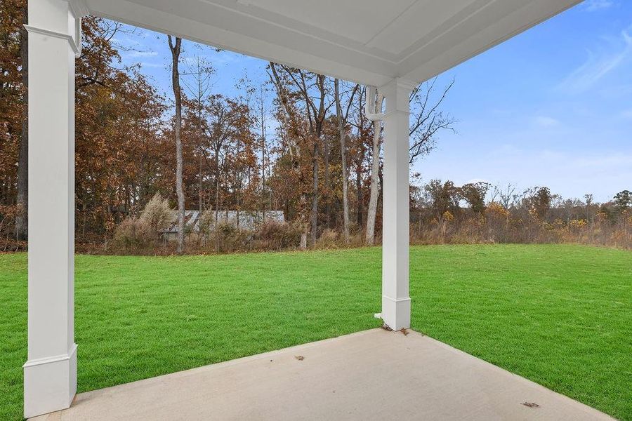 Exterior details and patio area of a home in Maddox Landing, Hoschton (Image 3).