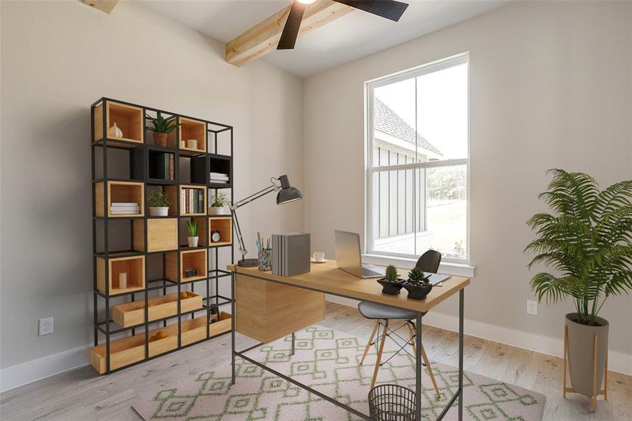 Furnished interior view inside a new home in Cartwright Ranch, Weatherford (Image 3).