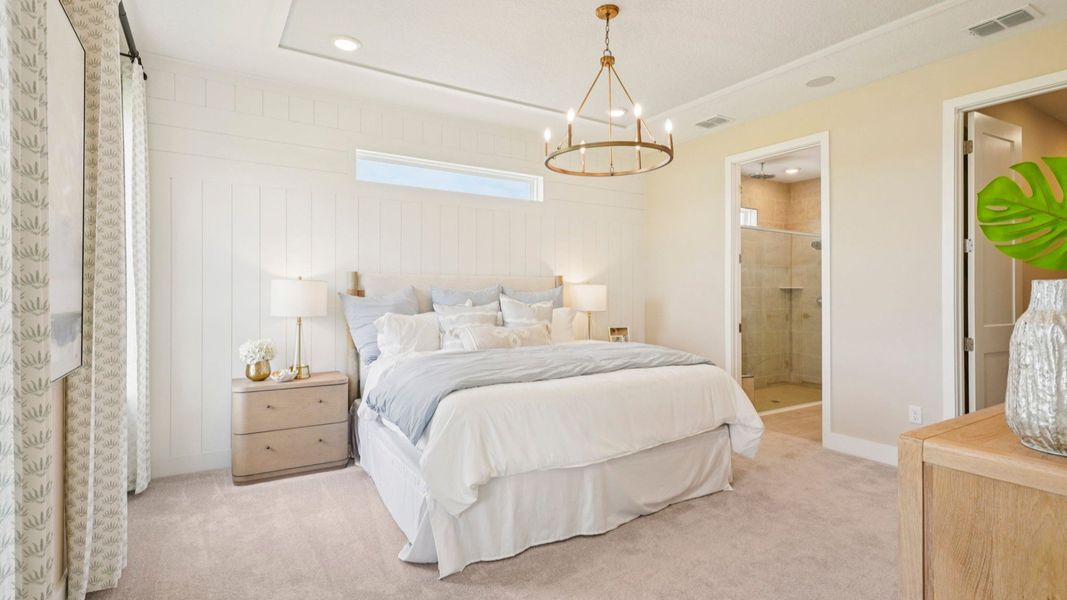 Representative furnished interior of a home built from the Sweetgum by DRB Homes in Ardisia Park, New Smyrna Beach (Image 39).