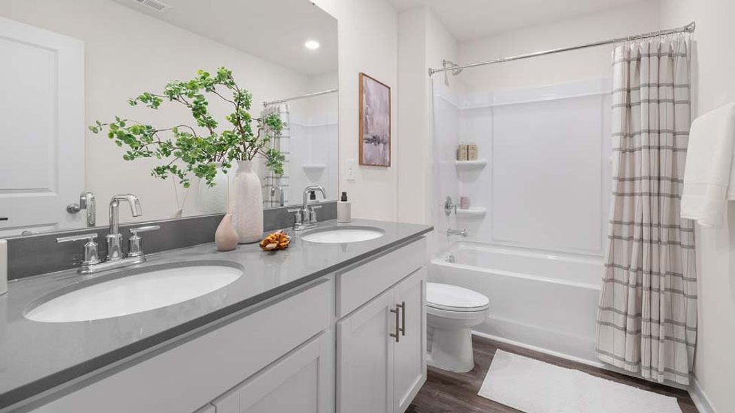 Representative furnished interior of a home built from the Galen by D.R. Horton in Shepherd's Farm, Mooresville (Image 27).