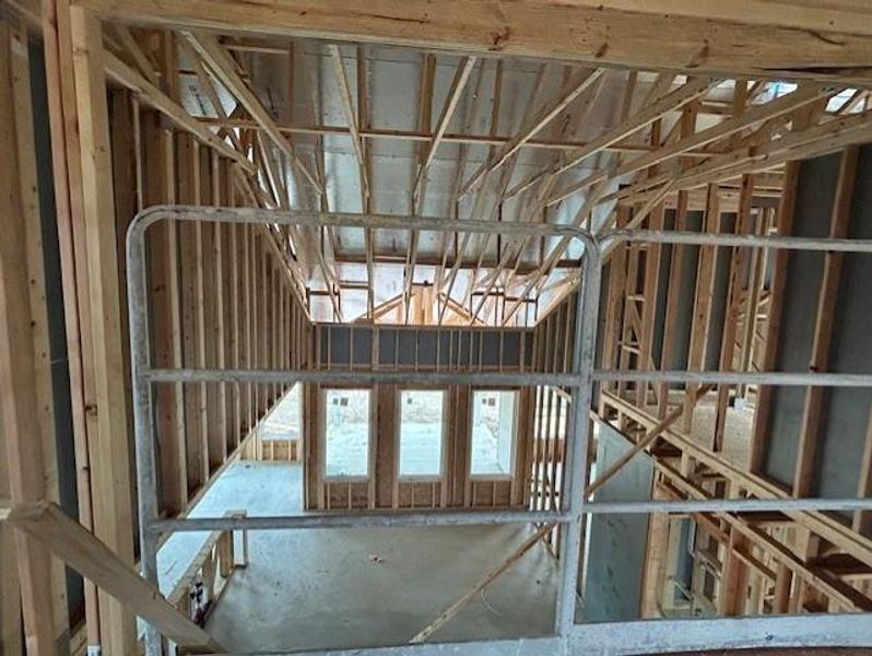 Open to below with high ceilings