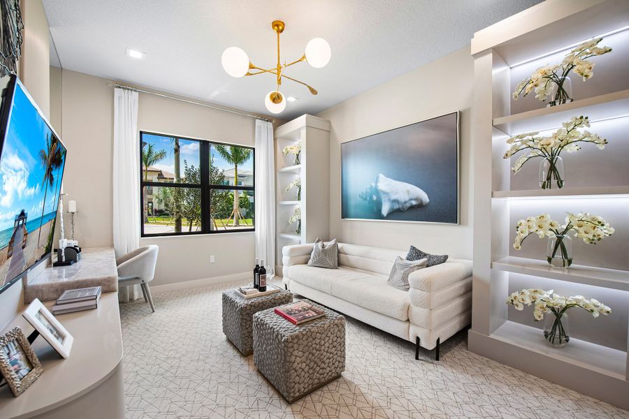 Representative furnished interior of a home built from the Pegasus by GL Homes in Apex at Avenir, Palm Beach Gardens (Image 7).