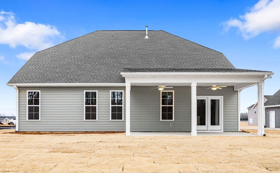 Exterior details and patio area of a home in Fieldstone, Lexington (Image 3).