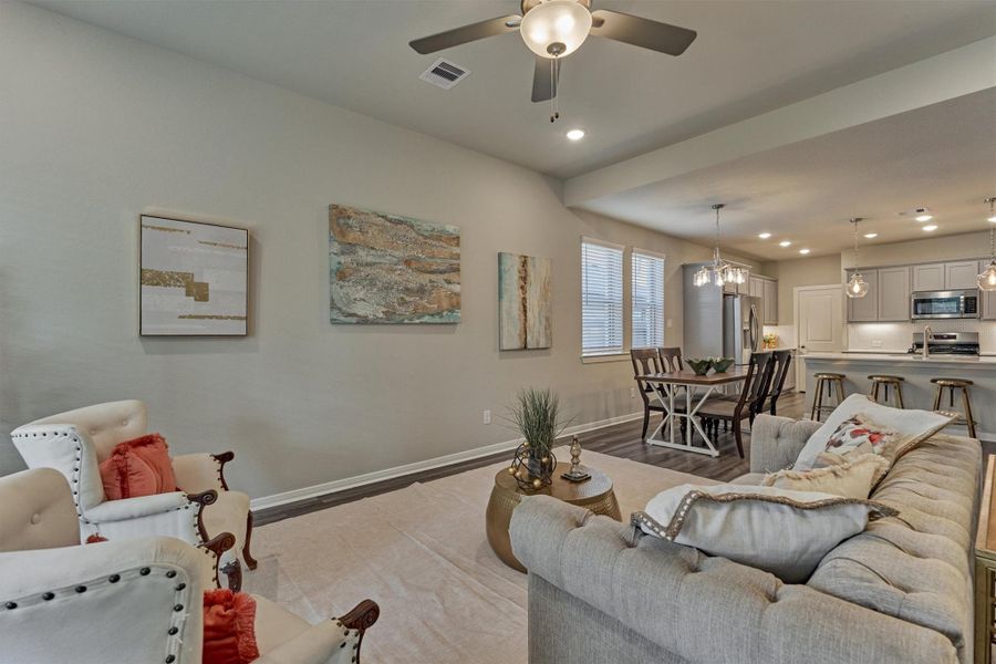 Furnished interior view inside a new home in The Highlands - Grove Collection, Porter (Image 12).