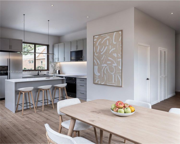 Furnished interior view inside a new home in , Miami (Image 11). Furnished interior view inside a new home in , Miami (Image 11).