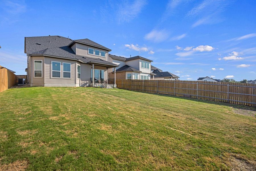 Exterior details and patio area of a home in Cedar Brook, Leander (Image 23).