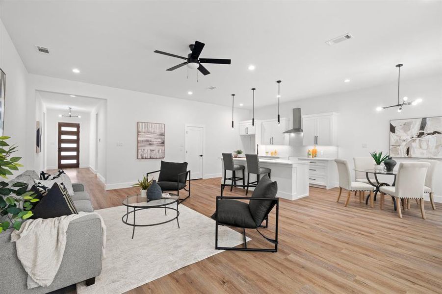 Furnished interior view inside a new home in , Dallas (Image 12). Furnished interior view inside a new home in , Dallas (Image 12).