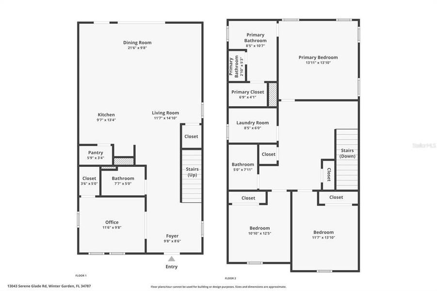 2D floor plan layout of this home in Serenade at Ovation, Winter Garden, FL (Image 5). 2D floor plan layout of this home in Serenade at Ovation, Winter Garden, FL (Image 5).