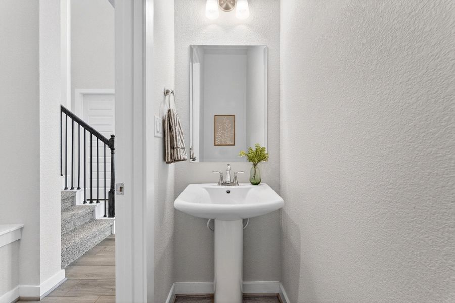 Powder bath downstairs.