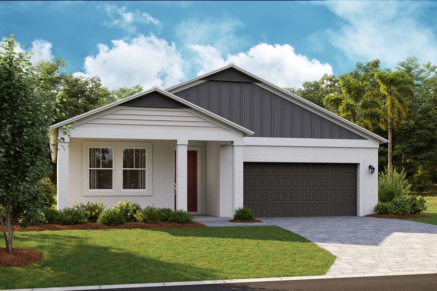 Representative exterior photo of a completed home built from the Mariposa by Casa Fresca Homes in Pasadena Woods, Dade City, FL (Image 4).