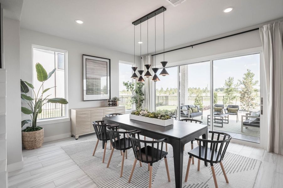 Furnished interior view inside a new home in Bridgeland, Cypress (Image 13).