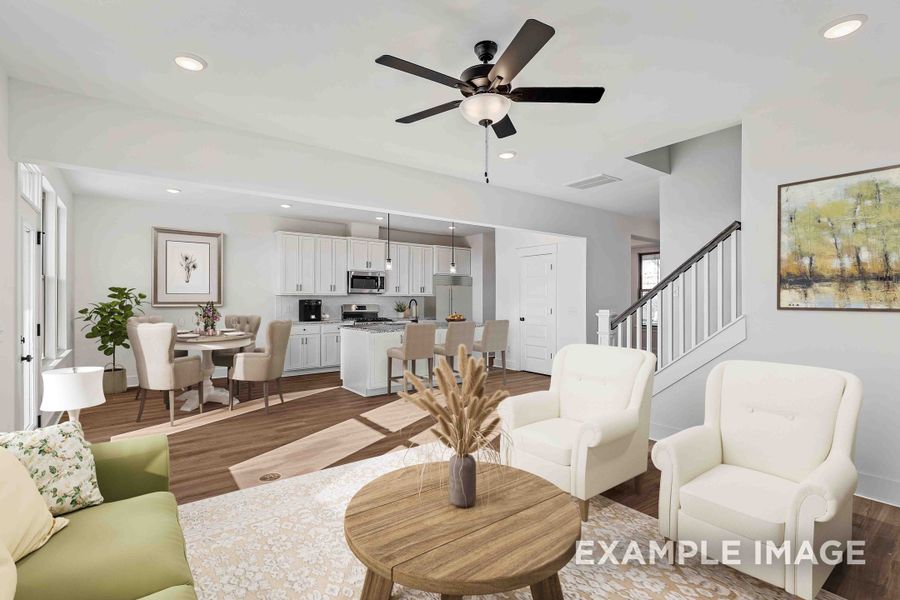 Representative furnished interior of a home built from the The Willow C by Davidson Homes LLC in Woods Crossing, Gallatin (Image 5).