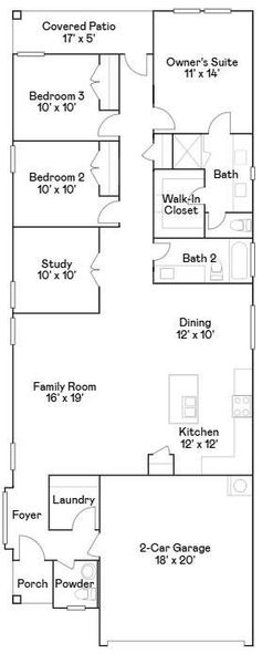 2D floor plan layout of this home in Sunterra, Katy, TX (Image 3).
