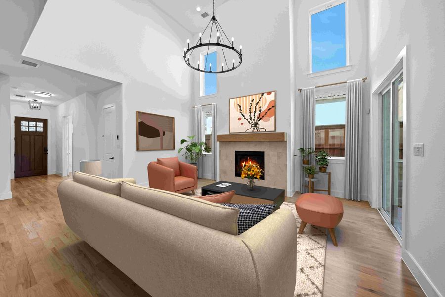 Furnished interior view inside a new home in Fields - 40' Lots, Frisco (Image 15). Furnished interior view inside a new home in Fields - 40' Lots, Frisco (Image 15).