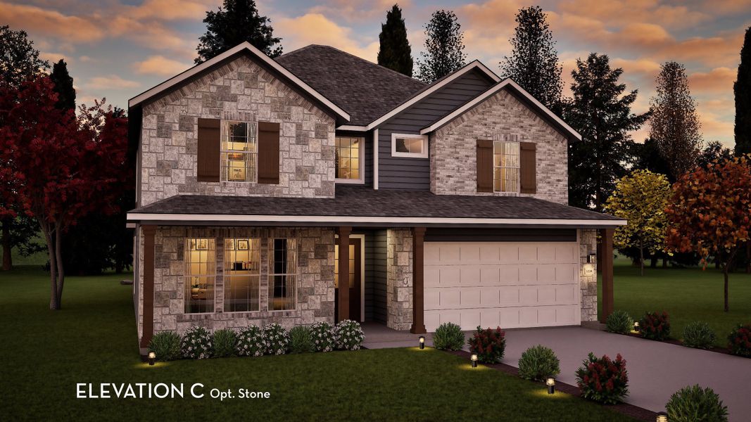 Representative exterior photo of a completed home built from the Southfork by CastleRock Communities in Aden Woods, Fairview, TN (Image 24).