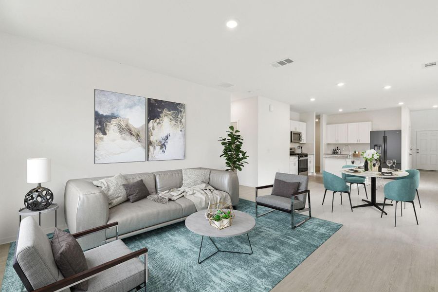 Furnished interior view inside a new home in Mavera, Conroe (Image 9).