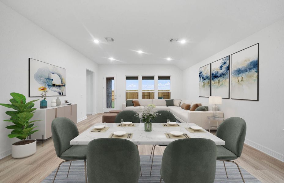 Virtually Staged Dining and Living Virtually Staged Dining and Living