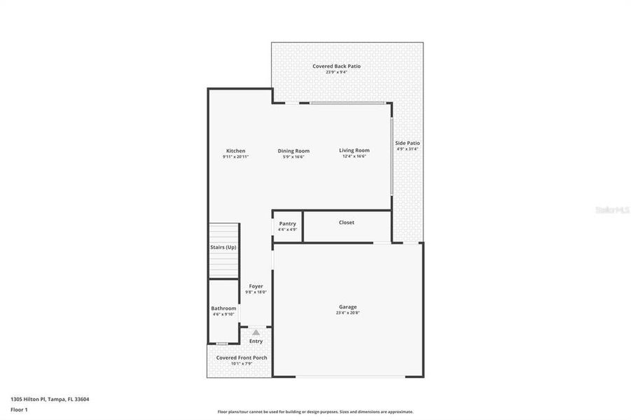 2D floor plan layout of this home in , Tampa, FL (Image 7).