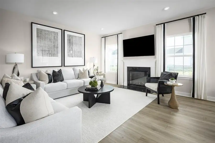 Representative furnished interior of a home built from the Greenwood by Ryan Homes in Windsor Estates, Walhalla (Image 8).