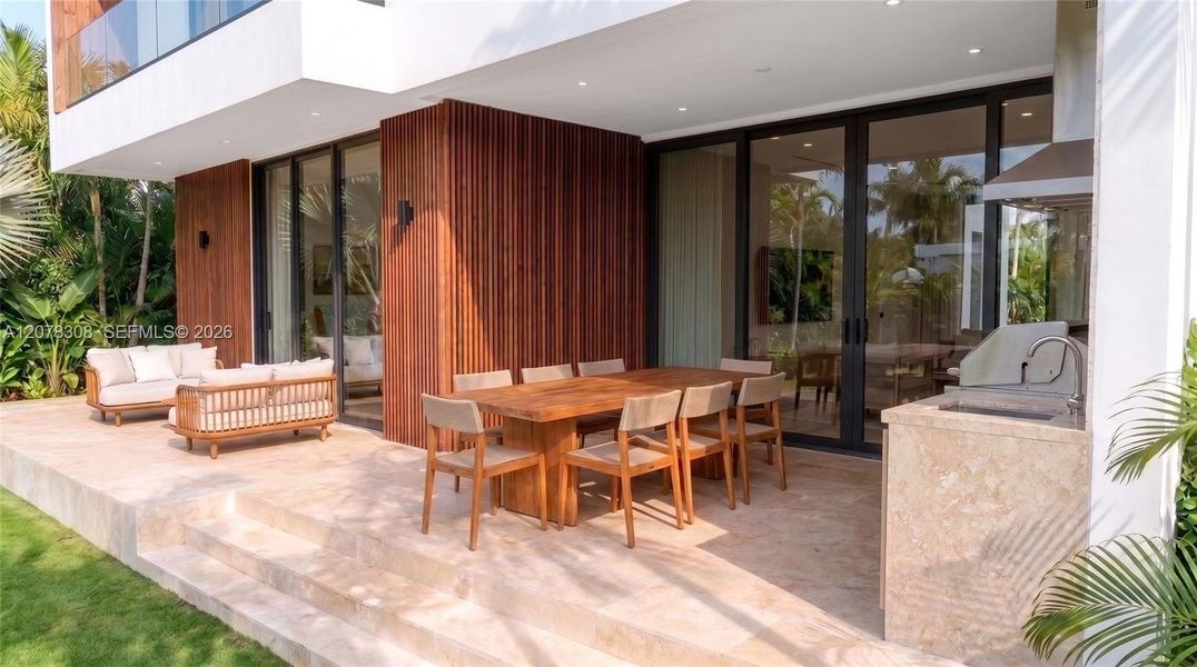 Exterior details and patio area of a home in , El Portal (Image 23). Exterior details and patio area of a home in , El Portal (Image 23).