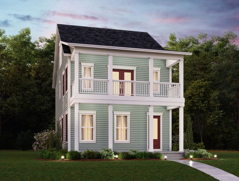 Representative exterior photo of a completed home built from the Givhans by Ashton Woods in Midtown at Nexton, Summerville, SC (Image 25).