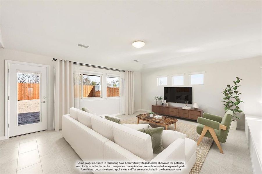 Furnished interior view inside a new home in Georgetown at Kings Fort, Kaufman (Image 14).