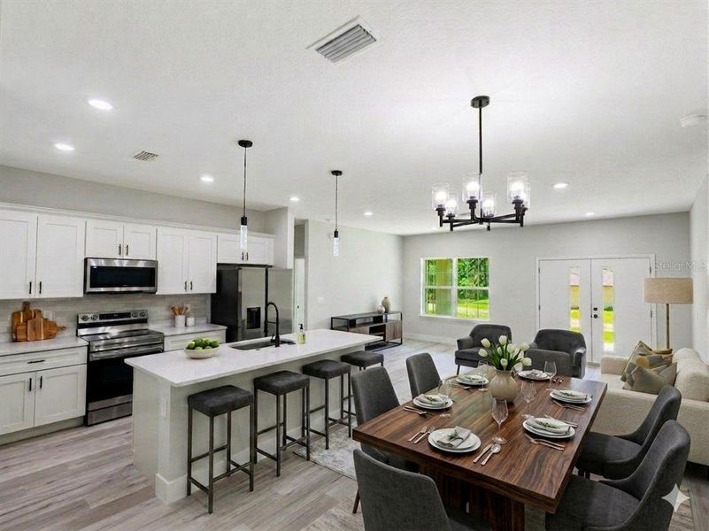 Furnished interior view inside a new home in , Citrus Springs (Image 5).