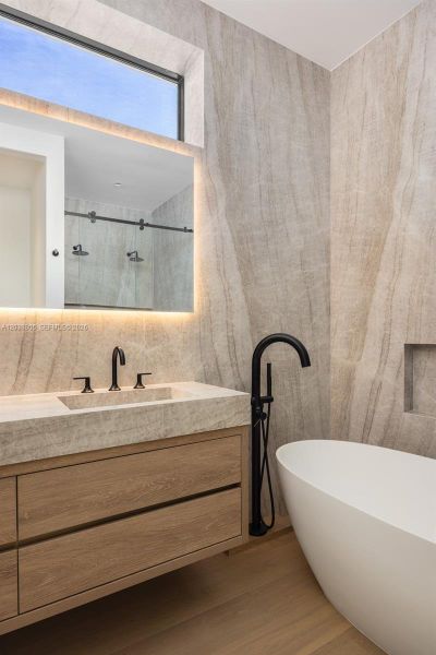 Furnished interior view inside a new home in , Miami (Image 15).