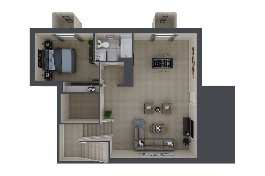 2D floor plan layout for the 2804 by Tri Pointe Homes in The Aurora Highlands, Aurora, CO (Image 4).