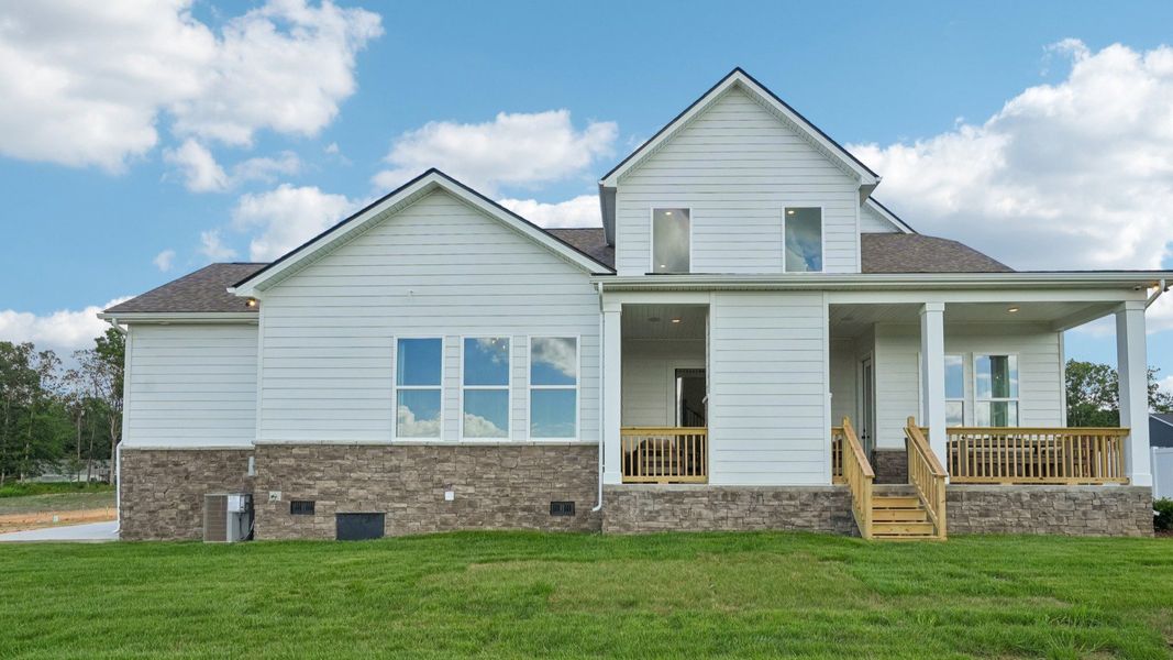 Rear exterior with view of large, covered porch Rear exterior with view of large, covered porch