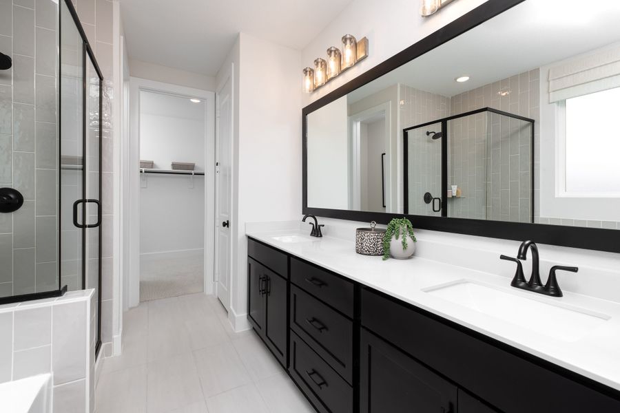 Representative furnished interior of a home built from the Victoria by Tri Pointe Homes in Painted Tree, McKinney (Image 15).