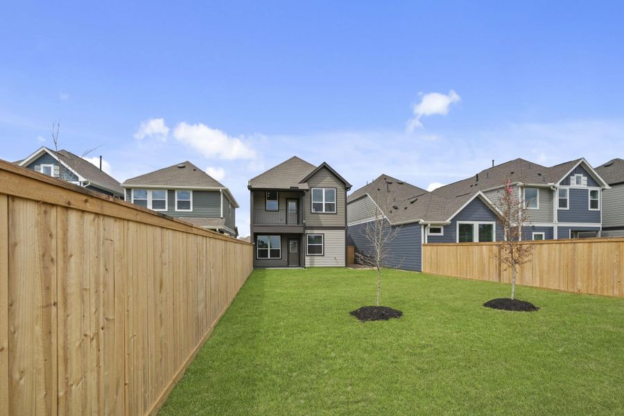Exterior details and patio area of a home in Bridgeland 45's, Cypress (Image 3).