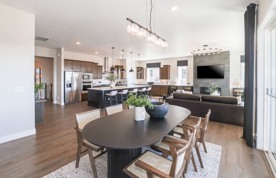 Furnished interior view inside a new home in Hilltop at Inspiration, Aurora (Image 10).