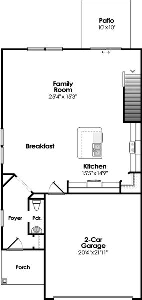 2D floor plan layout for the Thurmond by Hurricane Builders in Emanuel Creek, West Columbia, SC (Image 2). 2D floor plan layout for the Thurmond by Hurricane Builders in Emanuel Creek, West Columbia, SC (Image 2).