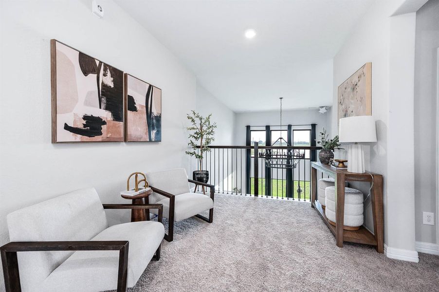 Furnished interior view inside a new home in Sunterra 60ft, Katy (Image 8). Furnished interior view inside a new home in Sunterra 60ft, Katy (Image 8).