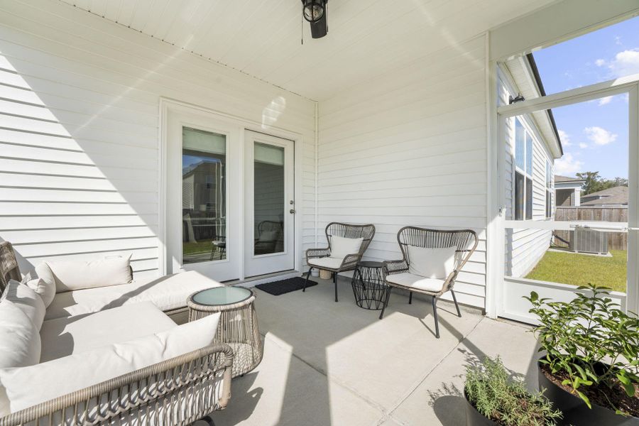 Exterior details and patio area of a home in Nexton, Summerville (Image 22). Exterior details and patio area of a home in Nexton, Summerville (Image 22).