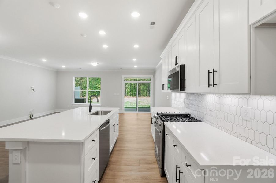 Furnished interior view inside a new home in Blythe Mill Townhomes, Waxhaw (Image 6).