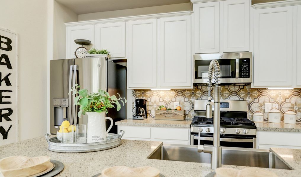 Ample counter space in kitchen