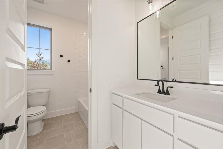 Furnished interior view inside a new home in Rolling Creek Ranch, Aledo (Image 12).