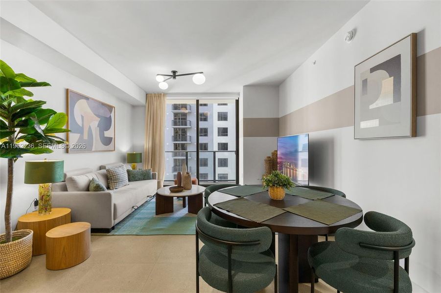 Furnished interior view inside a new home in , Miami (Image 3).