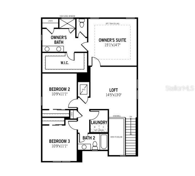 2D floor plan layout of this home in Crosswind Ranch, Parrish, FL (Image 5).