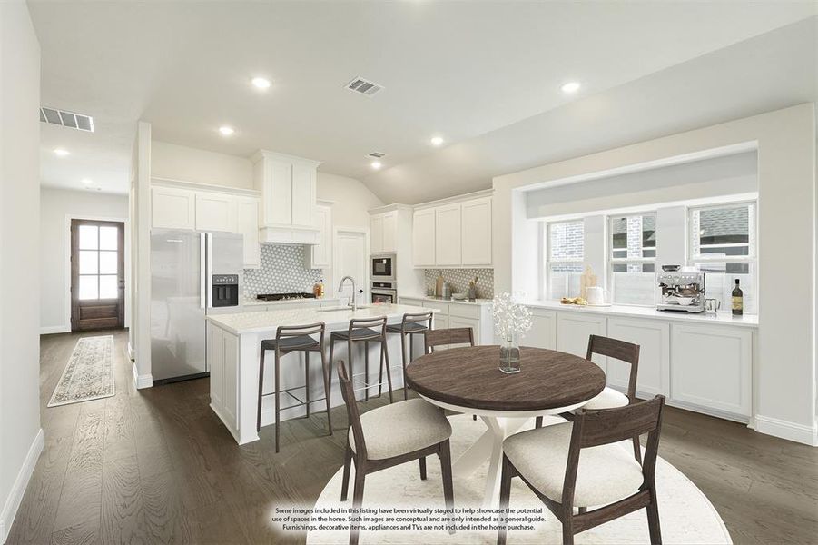 Furnished interior view inside a new home in Painted Tree Woodland District 50, McKinney (Image 6). Furnished interior view inside a new home in Painted Tree Woodland District 50, McKinney (Image 6).