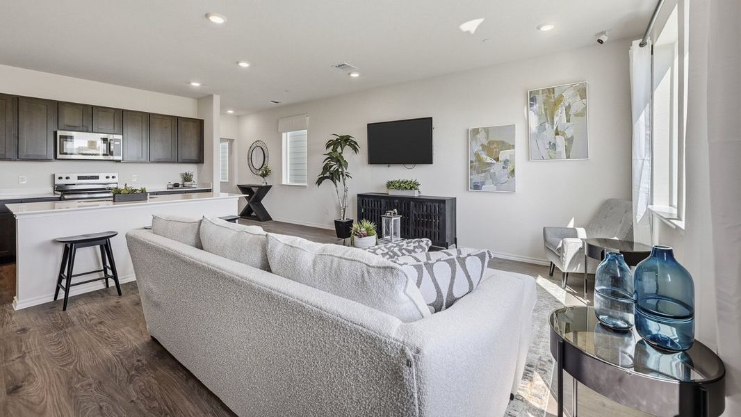 Representative furnished interior of a home built from the Benson by D.R. Horton in Arbor Trails South, Princeton (Image 14).