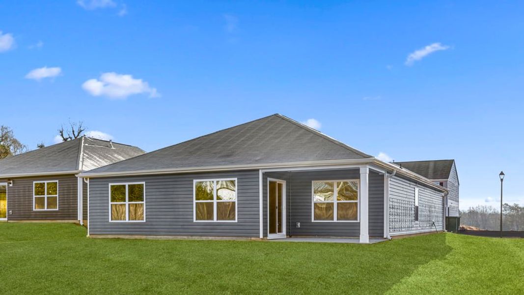 Exterior details and patio area of a home in Cedar Gap, Fountain Inn (Image 2). Exterior details and patio area of a home in Cedar Gap, Fountain Inn (Image 2).