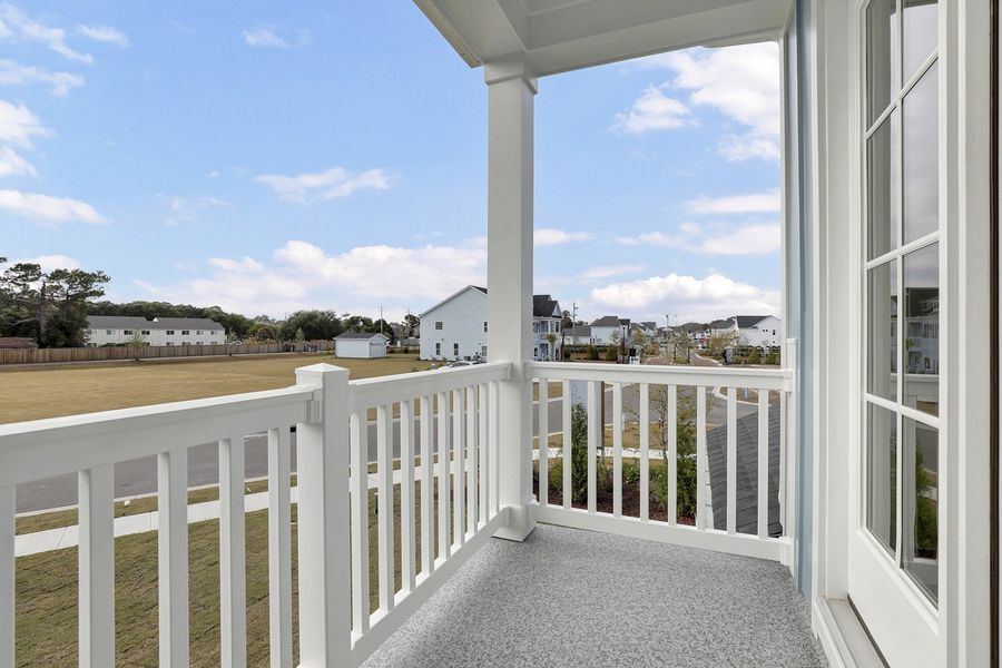 Exterior details and patio area of a home in East Wynd, Hampstead (Image 2).